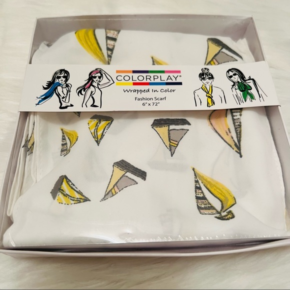 ColorPlay Accessories - ColorPlay Fashion Scarf With Sailboats